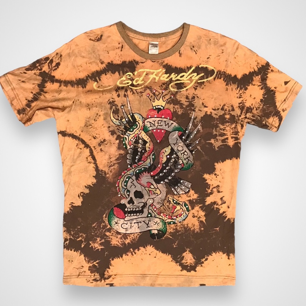 ED HARDY DESIGNS Graphic Los Angeles Dead or Alive T-shirt - LG